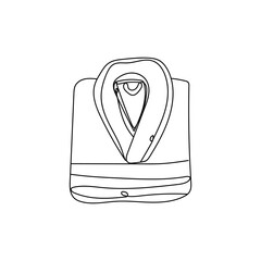 Drawn bathrobe on white background