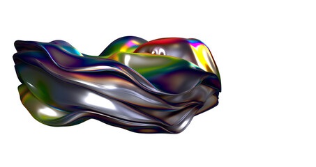 Obraz premium Chromatic Symphony: Harmonizing Colors in a 3D Background