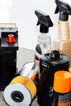 spare parts for routine car maintenance.Oil, air, fuel filters,