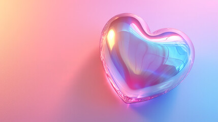 Valentines day background with transparent heart.	
