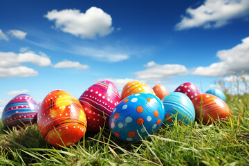 Fototapeta premium Bright Colored Easter Eggs