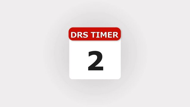 Digital font 10 seconds DRS Timer for cricket wicket icon animation.