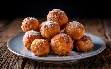 Capture the essence of Puff Puff in a mouthwatering food photography shot