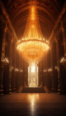 Fototapeta premium antique chandelier in the temple