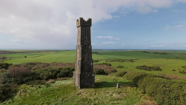 Agnew Monument 1850 Aerial view Scotland