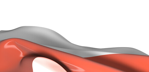  3d rendering of a Poland flag