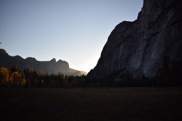 sunset in the mountains