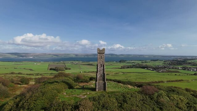 Agnew Monument 1850 Aerial view Scotland