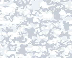 Camo Gray Canvas. Snow Seamless Brush. Abstract Vector Background. Vector Snow Texture. Urban Camo Paint. Fabric Woodland Camouflage. Digital Camouflage. Military Army Paint. Blue Modern Pattern.