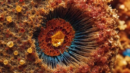 Advanced porosity testing using a high-powered microscope: Captivating close-ups of various materials.Generative Ai