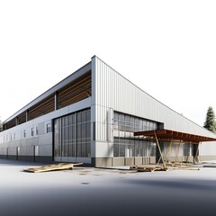 Obraz premium Modern Commercial Building Under Construction