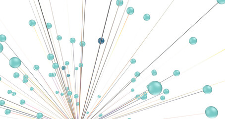 Abstract digital connection dots and lines. Technology background. Network connection structure. Plexus effect. 3d