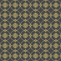 Square composition, seamless geometric pattern, classic style, vector image
