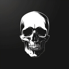 Laconic logo with a skull
