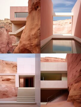 Modern luxury desert house with pool