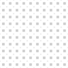 Square seamless background pattern from black power socket symbols are different sizes and opacity. The pattern is evenly filled. Vector illustration on white background