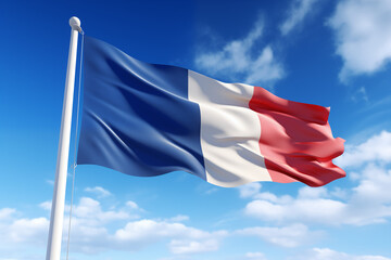 Flag of France. Country: France. Learn French. The country of France. The symbol of France.
