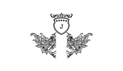 Luxury Alphabetical Bat Shape Logo