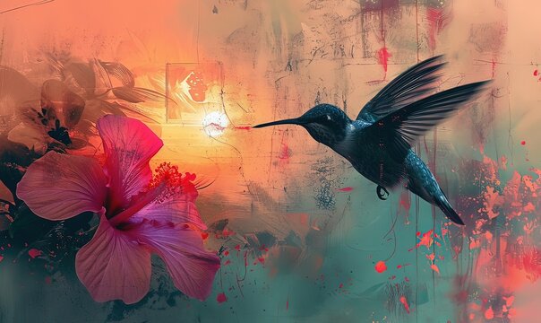 Ai un colibr&igrave; si ciba in volo 01