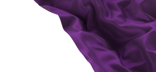 purple ribbon silk cloth fly cloth floating fabric background, 3d rendering