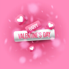 A cute romantic poster. An illustration for the Valentine's Day holiday. Elements for the design.