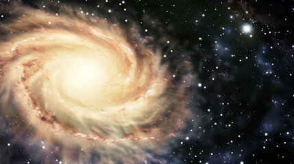 Spiral Galaxy, Animation Of Milky Way. Copy paste area for texture