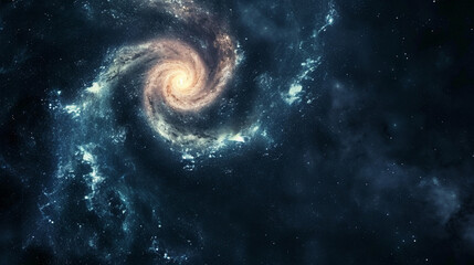 Spiral Galaxy, Animation Of Milky Way. Copy paste area for texture