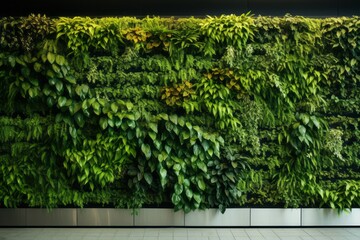 Vertical gardening, wall of greenery, biophilic design, connecting nature and people, eco friendly green nature design landscape in building