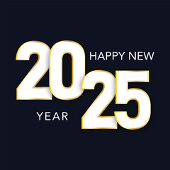 New year 2025 design vector happy new year 2025 logo design background