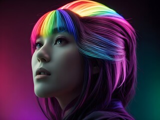 Fototapeta premium portrait of a woman with hairstyle