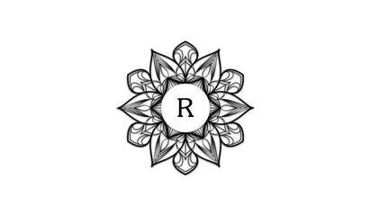 Luxury Retro Flower Alphabetical Logo