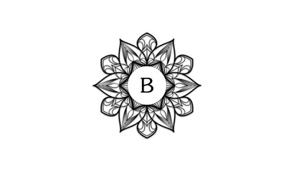 Luxury Retro Flower Alphabetical Logo