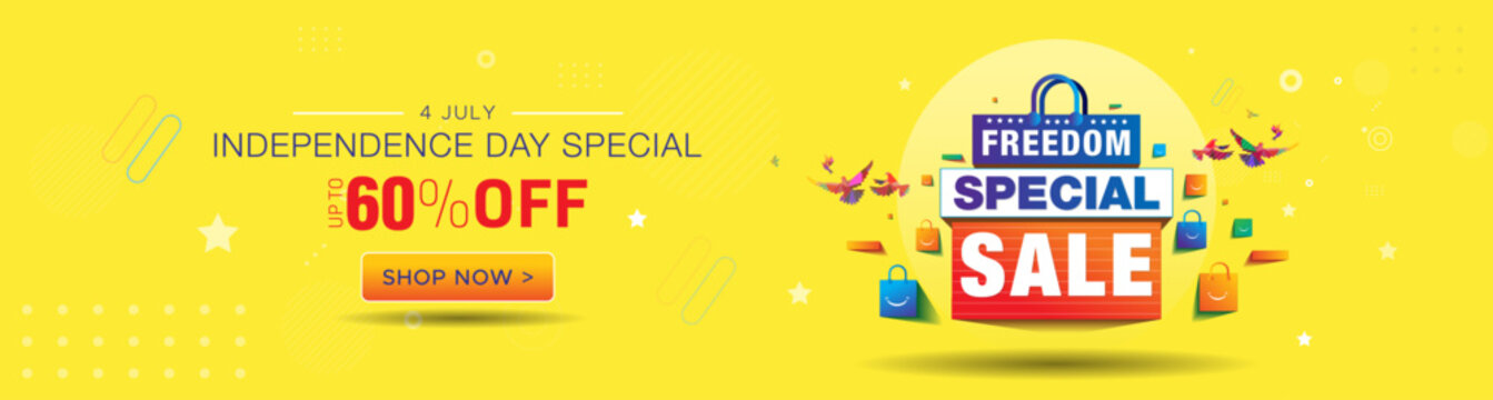 Shopping web digital sales offer deal discount banner design for Republic day of India. flat 60% off text design.