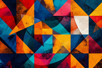 vibrant and abstract background with geometric patterns