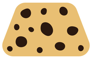 Chocolate chip cookies cartoon. Vector illustration.	