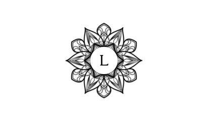 Luxury Retro Flower Alphabetical Logo