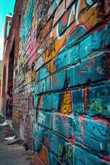 Graffiti Adorns Brick Wall