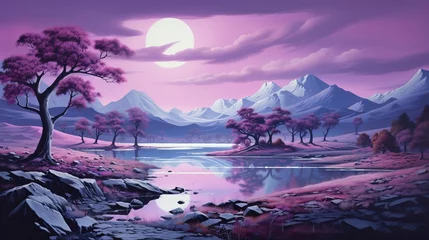  A landscape that is both dreamy and surreal in purple tones © Elchin Abilov