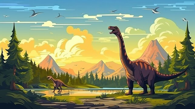 A visual representation of the concept of dinosaurs
