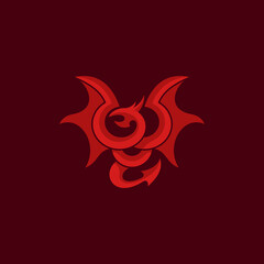 simple dragon logo for symbol or icon
