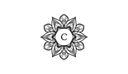 Luxury Retro Flower Alphabetical Logo