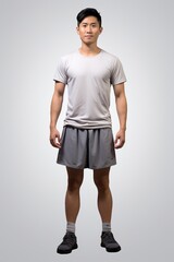 Fototapeta premium Young Asian male model in sportswear