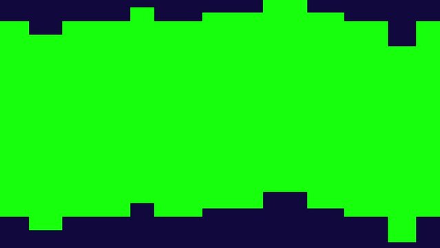 Simple colorful transition animation. Modern dark square shapes transition in verticle direction on green screen chroma key background. Open and closed transition. shutter transition. High quality.