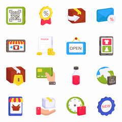 Pack of Buy Flat Icons 

