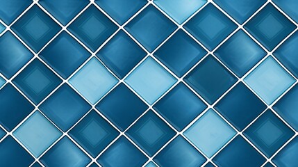 Fototapeta premium A blue grid of tiles with a retro look.