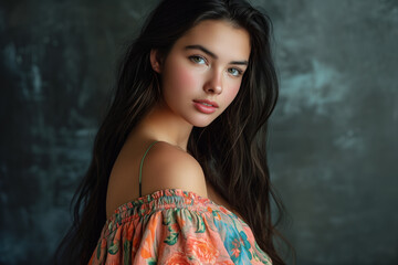 Off-shoulder elegance