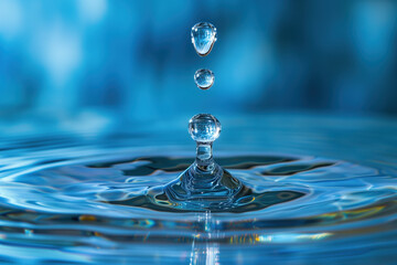 Naklejka na ściany i meble Water droplets and ripples