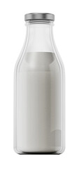 Milk bottle isolated on transparent background. 3D illustration
