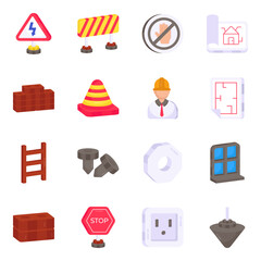 Pack of Construction Flat Icons

