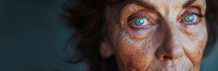 Foto op Aluminium eyes of an elderly woman close-up Generative AI © València